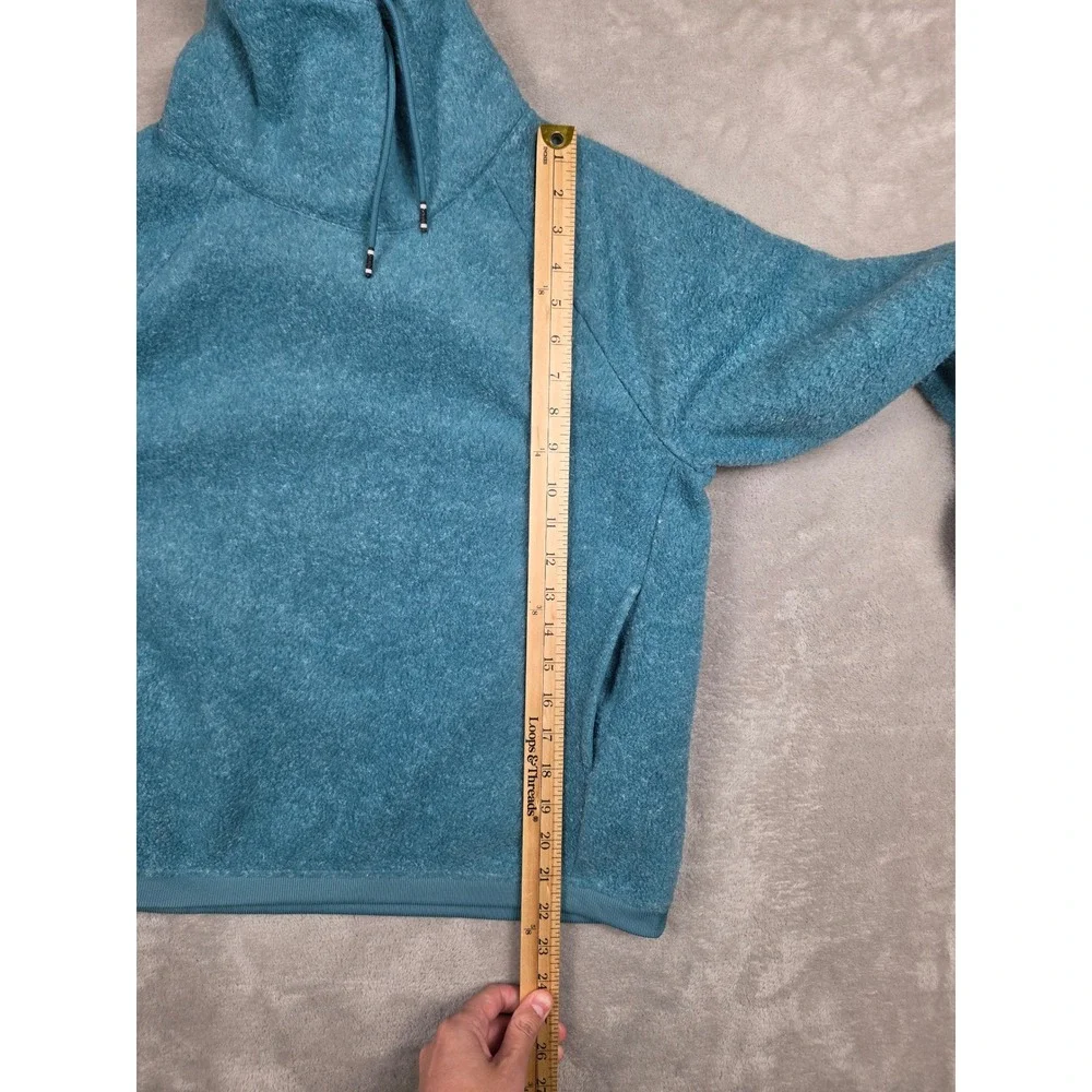 Nike Fleece Funnel Neck Pullover Sweatshirt Women S Teal CZ3723 Raglan Pocket